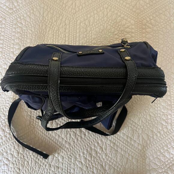 Navy Nylon Laptop Backpack Work Travel Bag Tutilo NY Carry The Day Multi Pocket main image 16